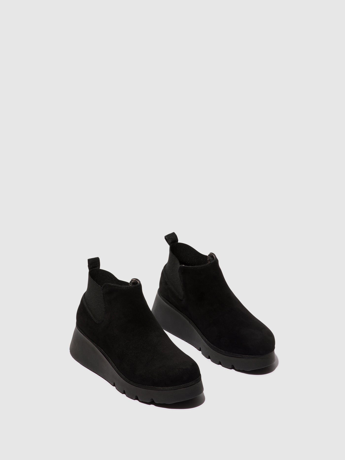 Suede Black Fly London Elasticated Women's Ankle Boots | 759641HDO