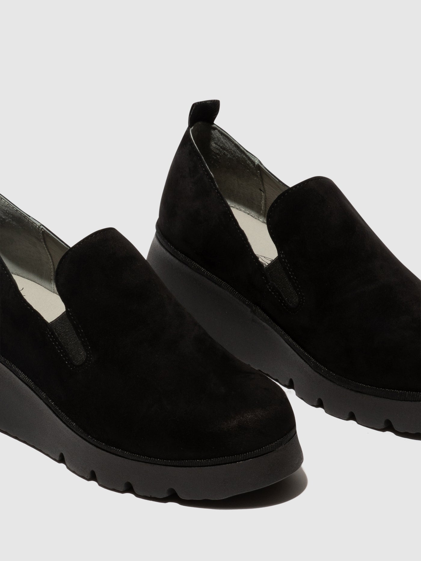 Suede Black Fly London Slip-on Shoes Women's Slip on | 592078JFK