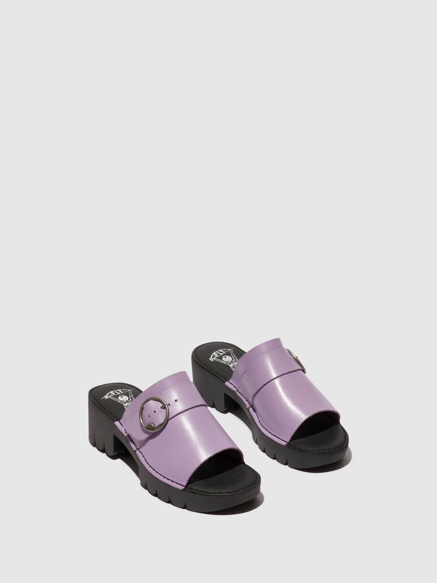 Violet Fly London Buckle Women's Mules | 254837ZQK