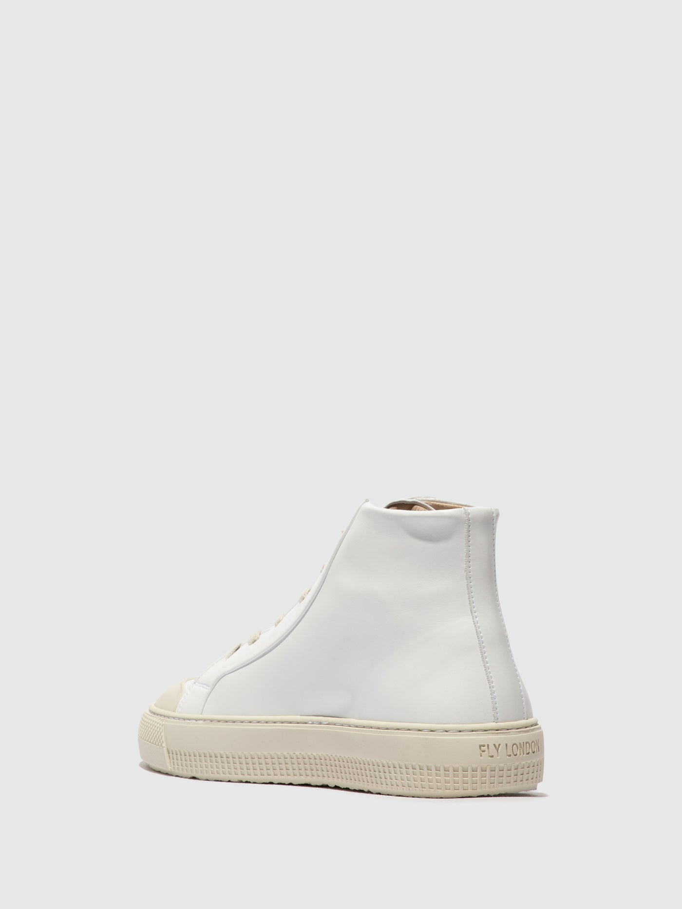 White Fly London Hi-Top Men's Sneakers | 957184QFO