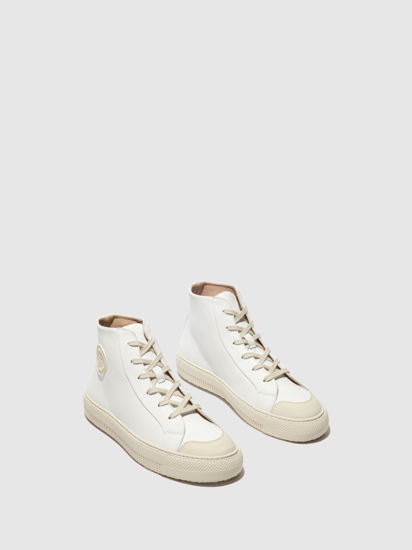 White Fly London Hi-Top Women's Sneakers | 931782LVP