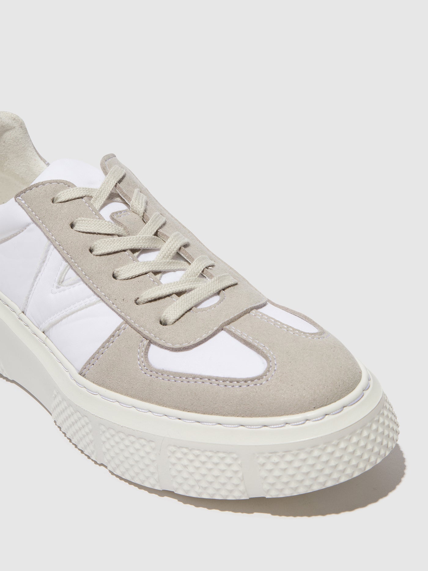 White (Lila) Fly London Lace-up Men's Sneakers | 542073NQP