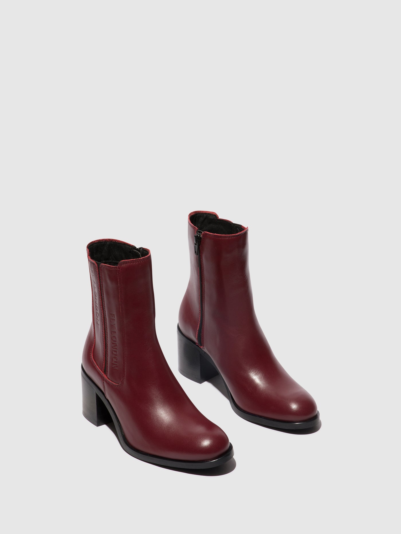 Wine Fly London Zip Up Boots Women's Ankle Boots | 369827RMQ